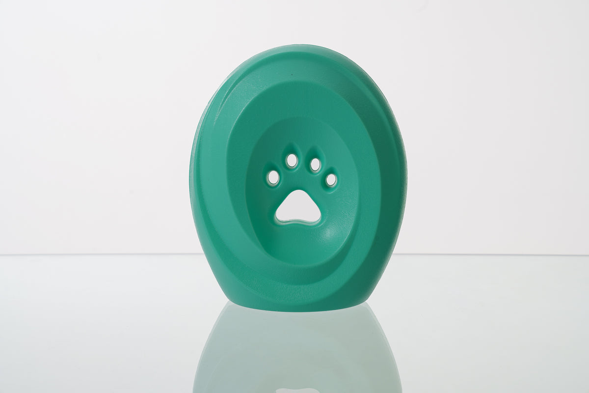 Einascherungsurnefur Asche Erinnerungsurnemit Pfotenabdruck Hundeurne Katzenurne Tiererinnerung Farbe Mint
