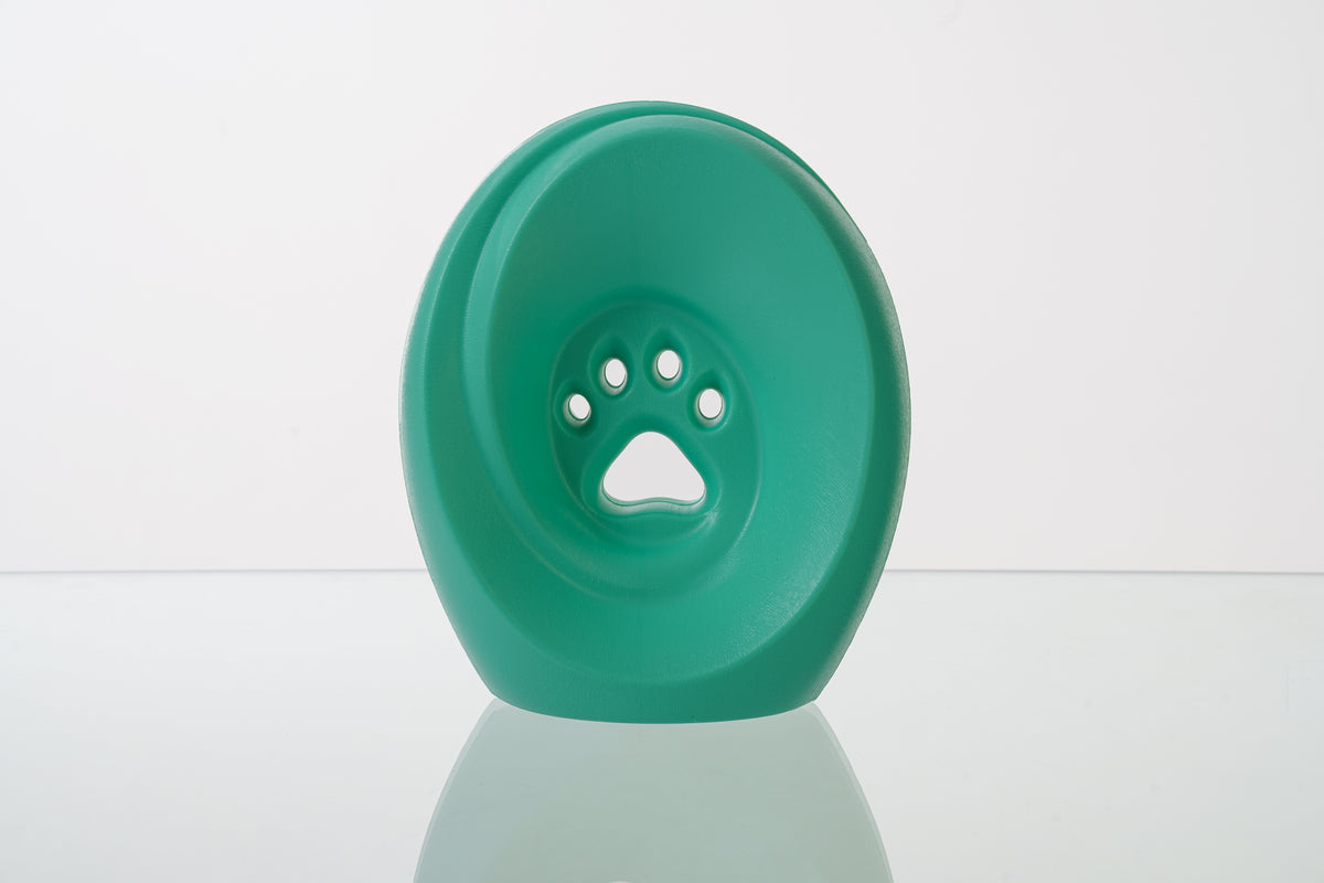 Einascherungsurnefur Asche Erinnerungsurnemit Pfotenabdruck Hundeurne Katzenurne Tiererinnerung Farbe Mint