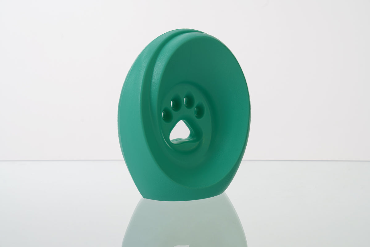 Einascherungsurnefur Asche Erinnerungsurnemit Pfotenabdruck Hundeurne Katzenurne Tiererinnerung Farbe Mint