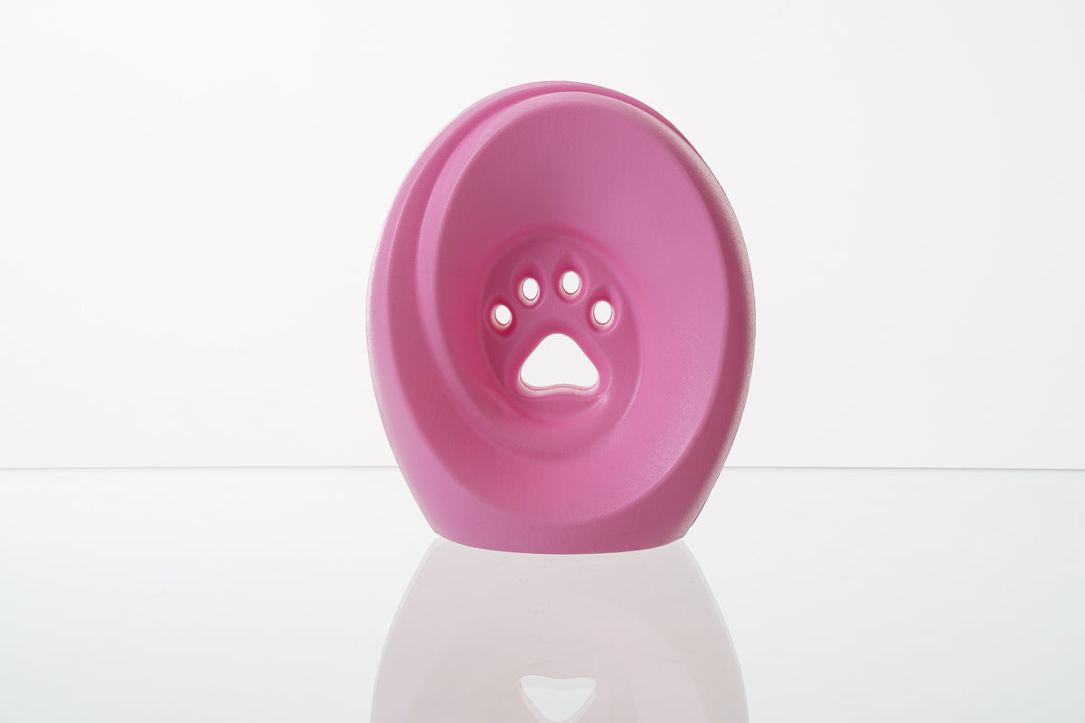 Einascherungsurnefur Asche Erinnerungsurnemit Pfotenabdruck Hundeurne Katzenurne Tiererinnerung Farbe Rosa