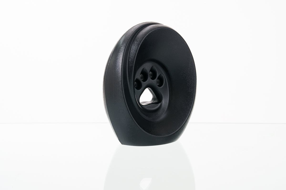 Einascherungsurnefur Asche Erinnerungsurnemit Pfotenabdruck Hundeurne Katzenurne Tiererinnerung Farbe Schwarz