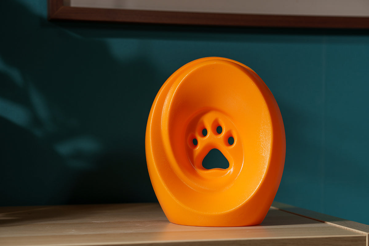 Einascherungsurnefur Asche Erinnerungsurnemit Pfotenabdruck Hundeurne Katzenurne Tiererinnerung