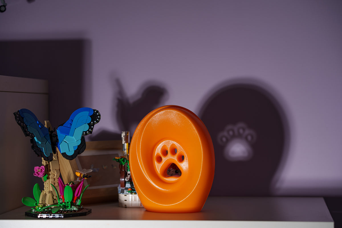Einascherungsurnefur Asche Erinnerungsurnemit Pfotenabdruck Hundeurne Katzenurne Tiererinnerung