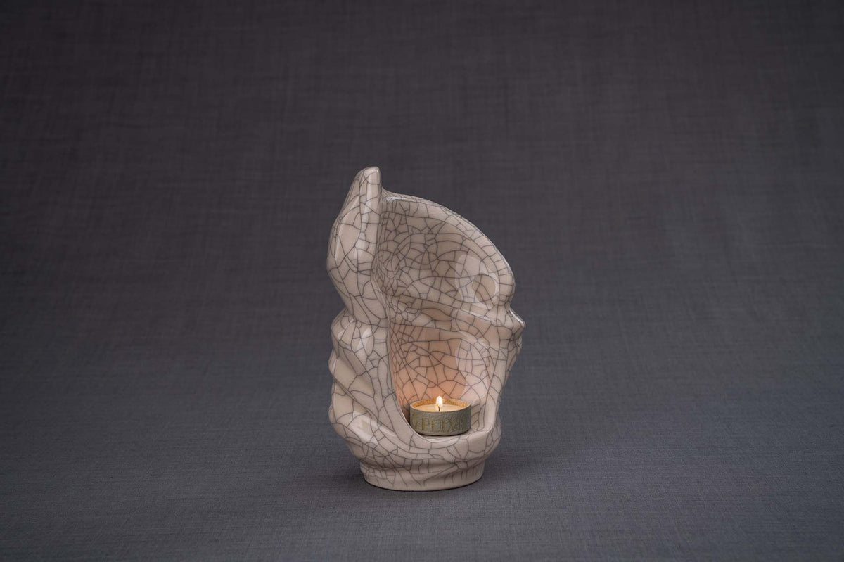 Tierurne für Asche "Licht" - Craquelé | Keramikurne