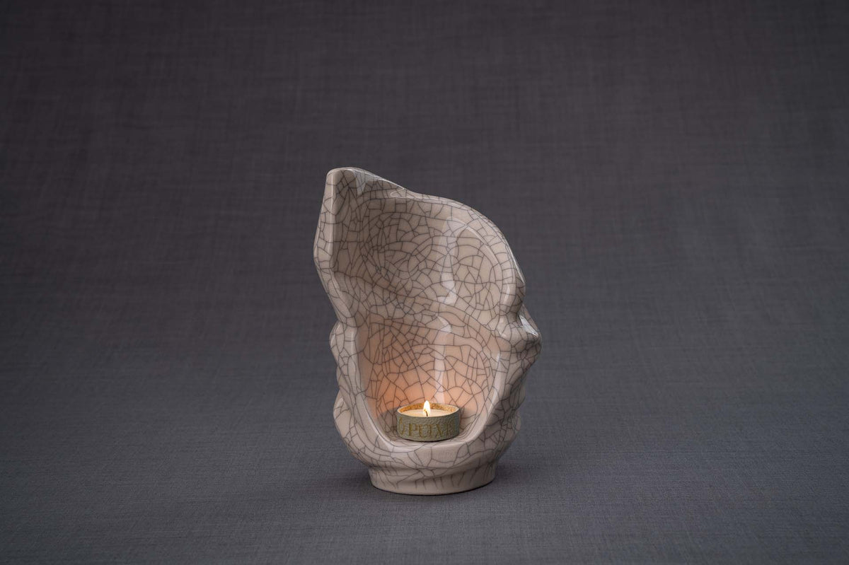 Tierurne für Asche "Licht" - Craquelé | Keramikurne