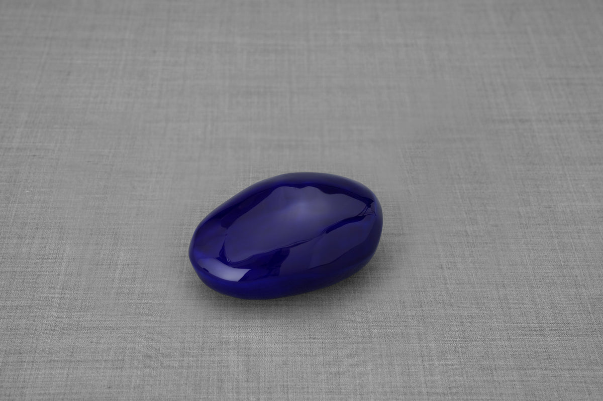 Urne für Haustiere „Stein“ - Cobalt Metallic | Keramikurne