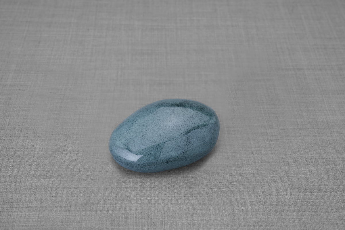 Urne für Haustiere „Stein“ - Oxidgrüne Melange | Keramikurne