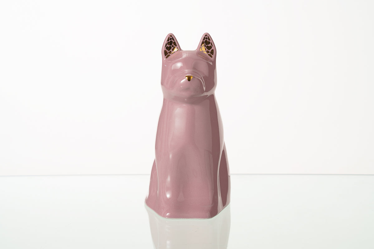 Hundeurne "Wauzi" - Rosa | Keramik Tierurne für Hund