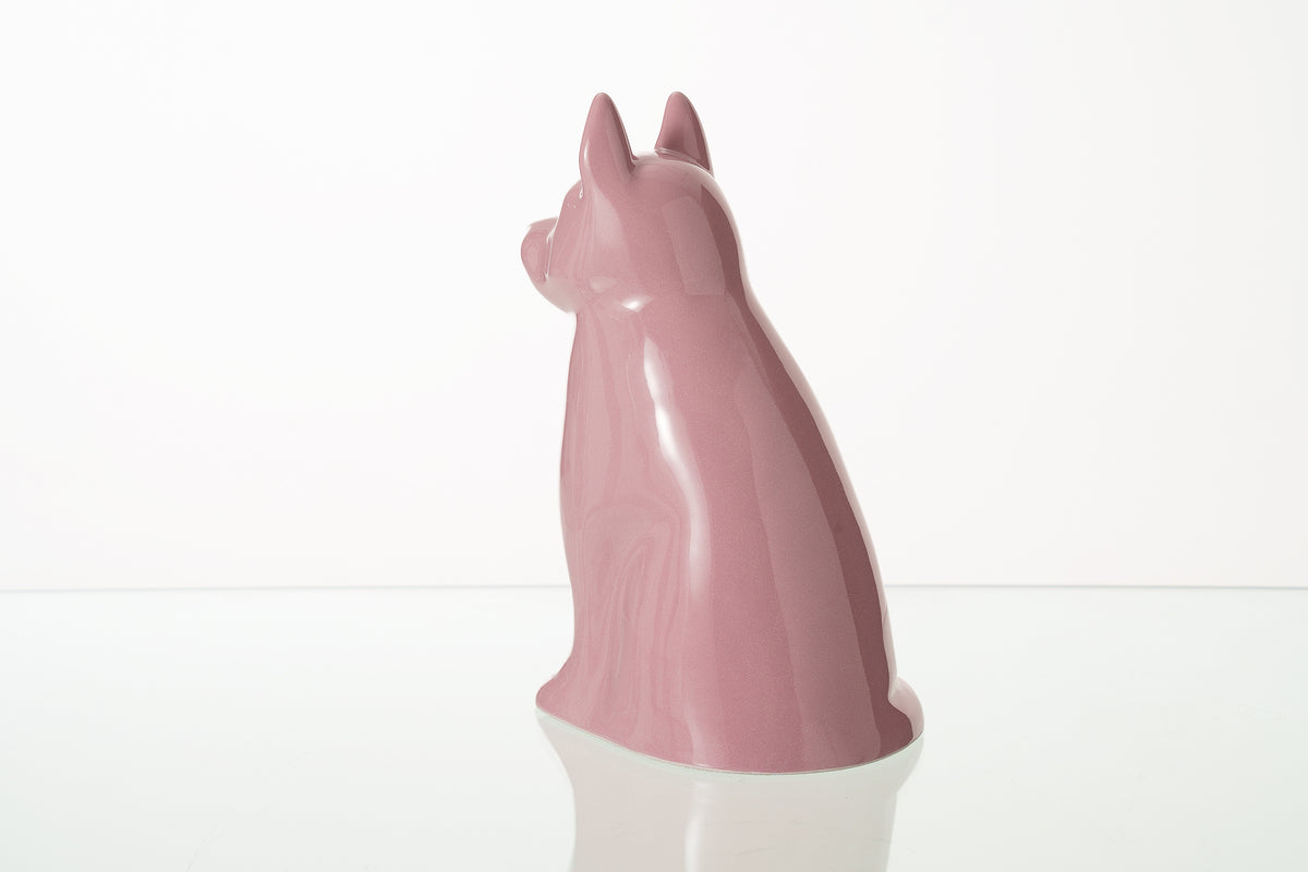 Hundeurne "Wauzi" - Rosa | Keramik Tierurne für Hund