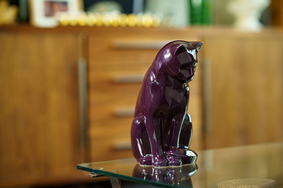 Haustierurne für Katze - Violett | Keramik Tierurne