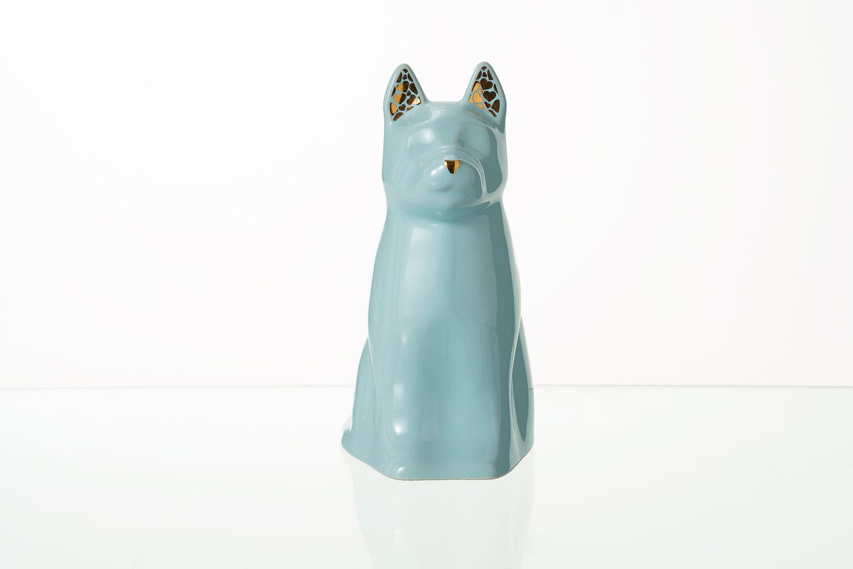 Hundeurne "Wauzi" - Baby Blau | Keramik Tierurne für Hund