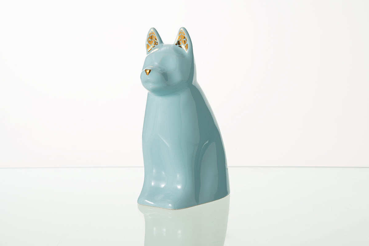 Hundeurne "Wauzi" - Baby Blau | Keramik Tierurne für Hund