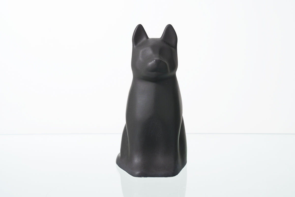 Hundeurne "Wauzi" - Mattgrau | Keramik Tierurne für Hund