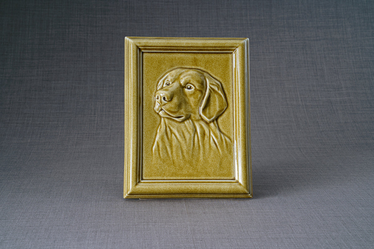 LABRADOR HAUSTIERURNE - GELB | KERAMIK | HANDGEMACHT