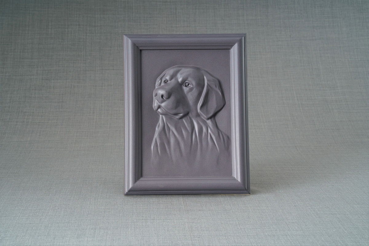 Labrador Haustierurne - Grau matt| Keramik | Handgemacht