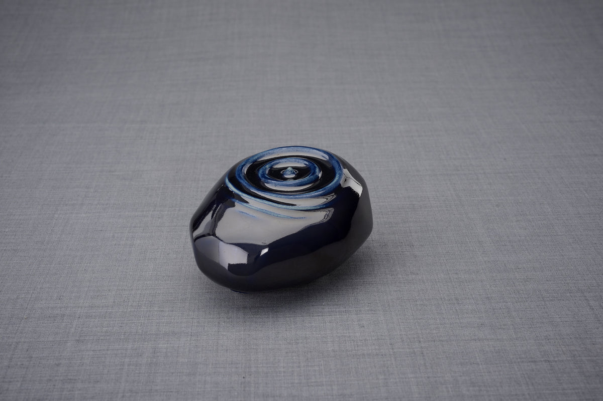 Haustier-Urne für Asche „Resonance“ - Kobaltmetallic | Keramik Urne