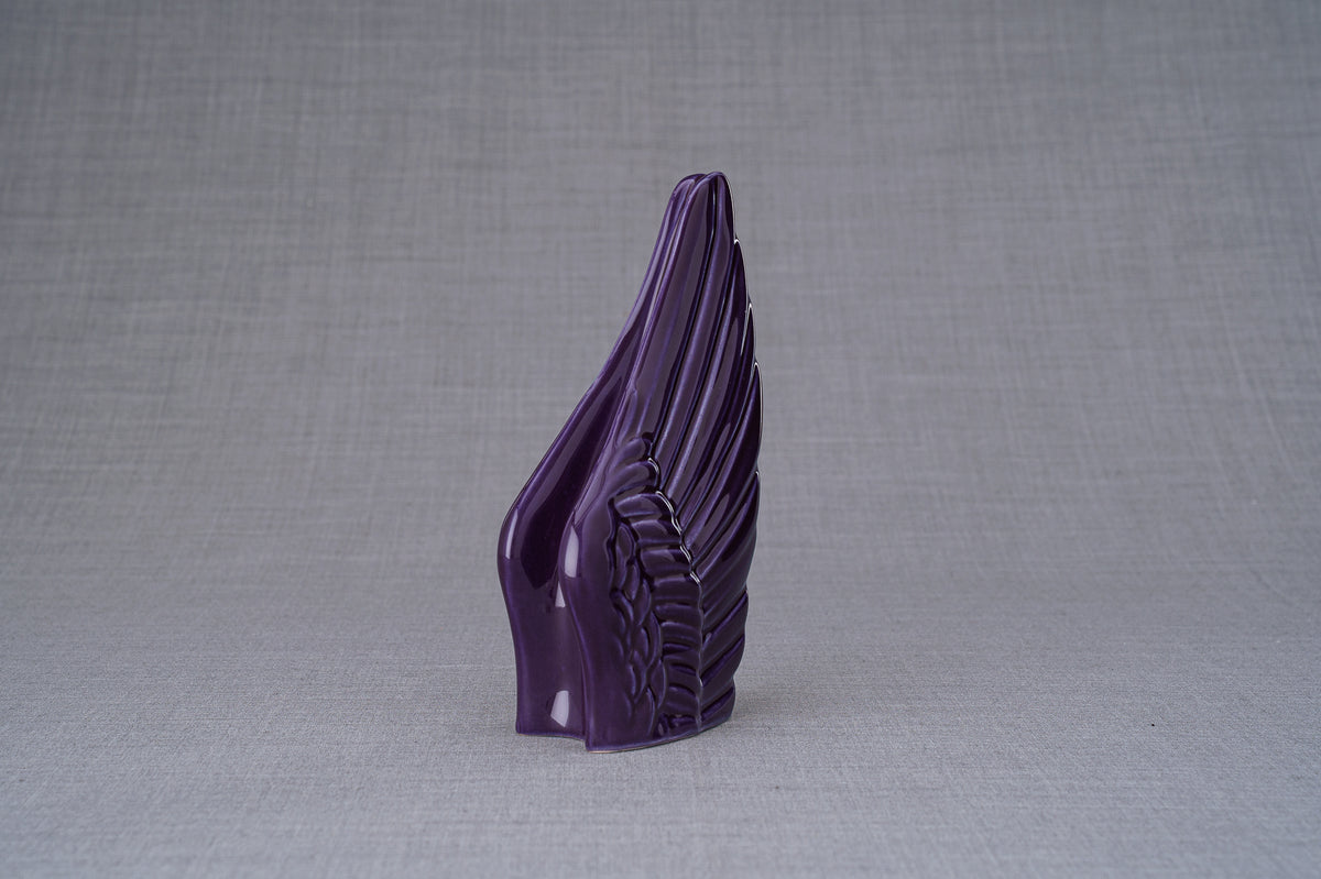 Tierurne „Flügel“ - Violett | Keramikurne