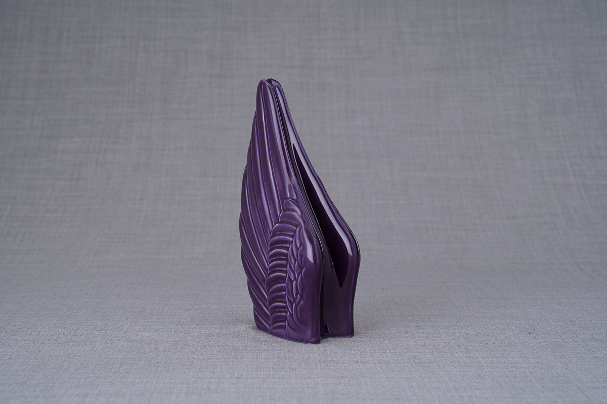 Tierurne „Flügel“ - Violett | Keramikurne