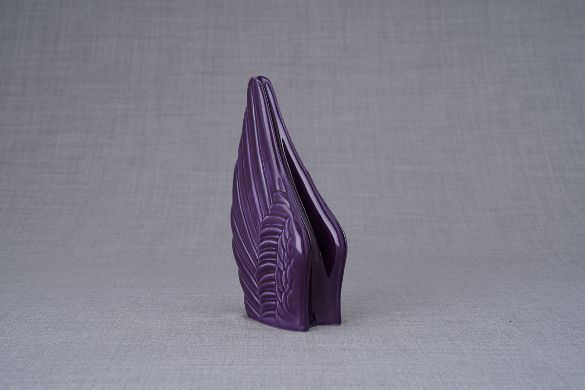 Tierurne „Flügel“ - Violett | Keramikurne