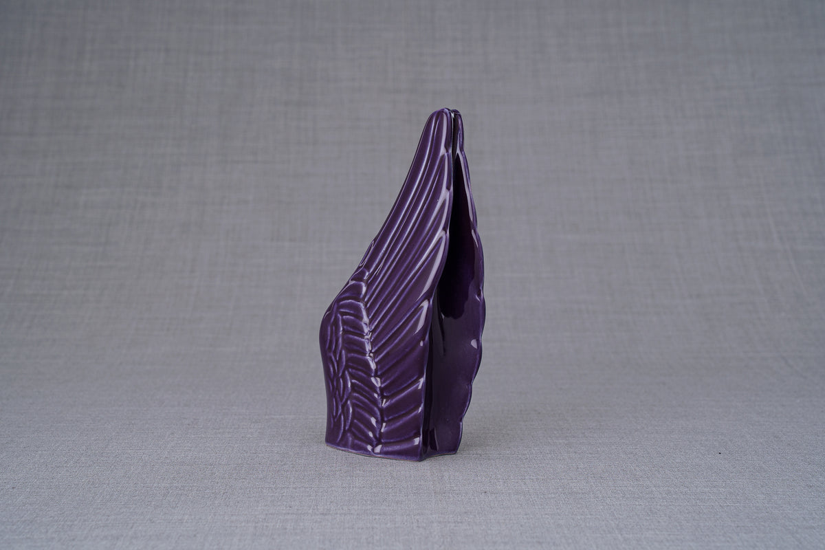 Tierurne „Flügel“ - Violett | Keramikurne