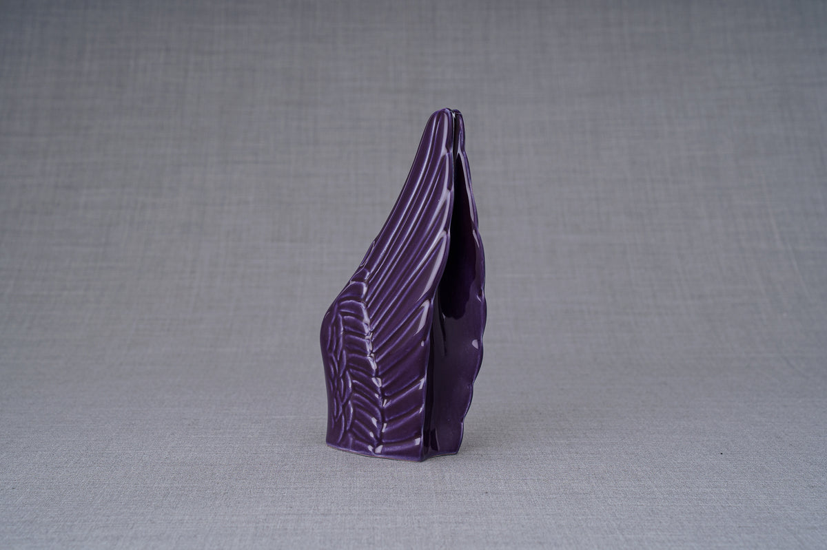 Tierurne „Flügel“ - Violett | Keramikurne