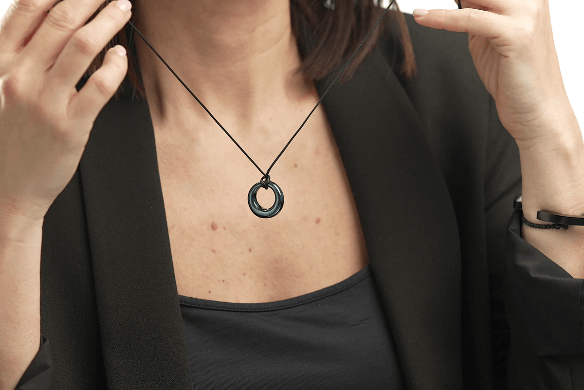 Einäscherungsarmband – Eleganz | Edelstahl | Gedenkschmuck | Schwarz