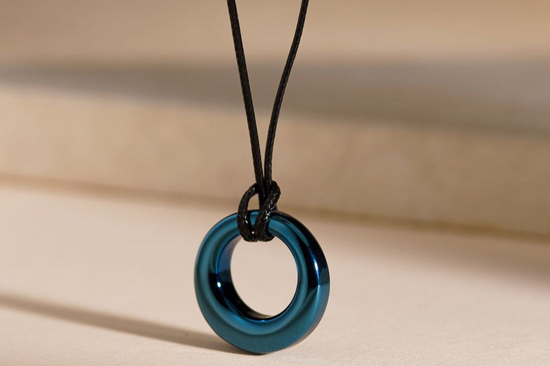 Einäscherungshalskette – Für immer | Edelstahl | Gedenkschmuck | Blau