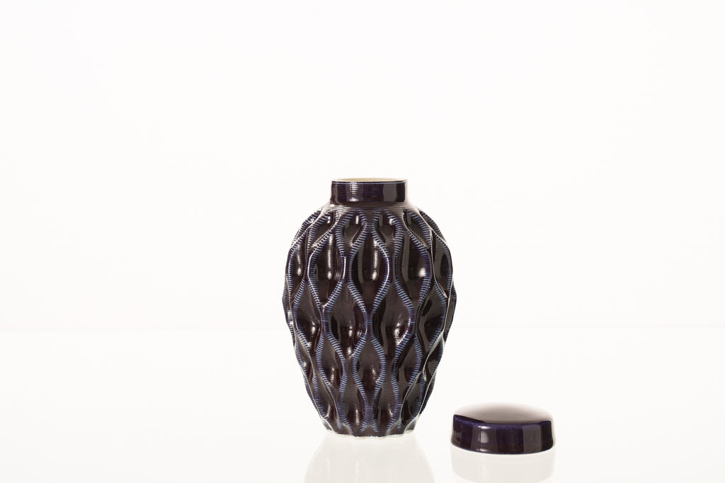 Kleine Tierurne für Asche - Violett | 3D-gedruckte Keramikurne