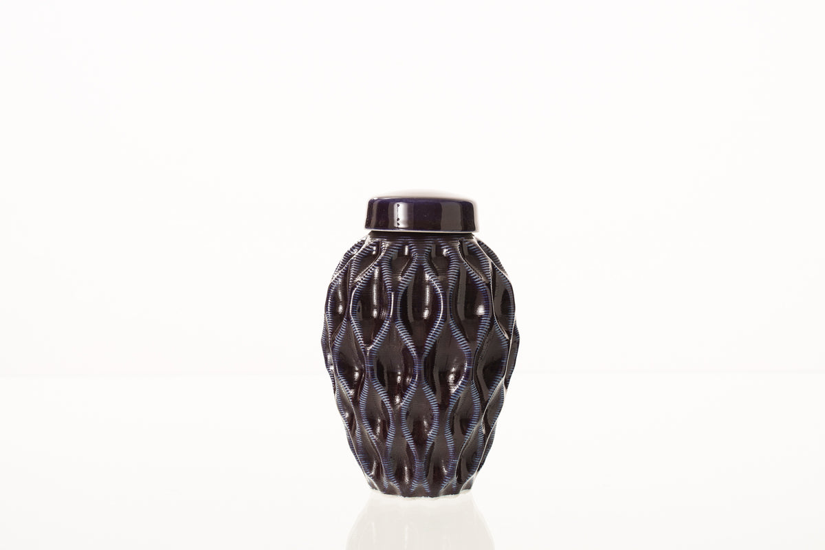 Kleine Tierurne für Asche - Violett | 3D-gedruckte Keramikurne