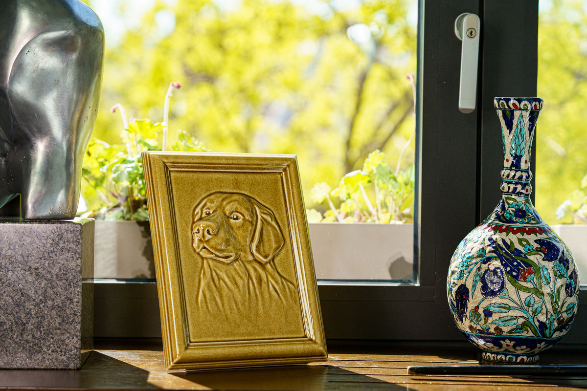 LABRADOR HAUSTIERURNE - GELB | KERAMIK | HANDGEMACHT