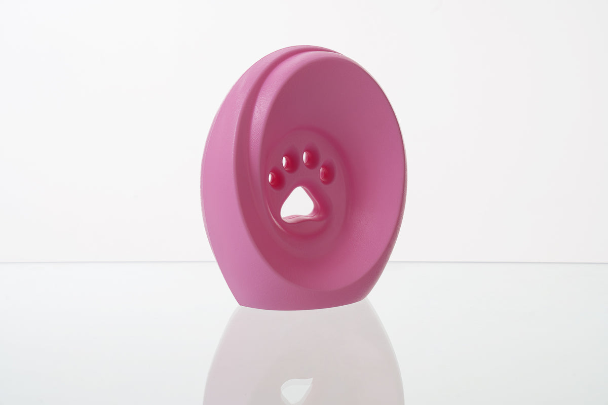 Einascherungsurnefur Asche Erinnerungsurnemit Pfotenabdruck Hundeurne Katzenurne Tiererinnerung Farbe Rosa