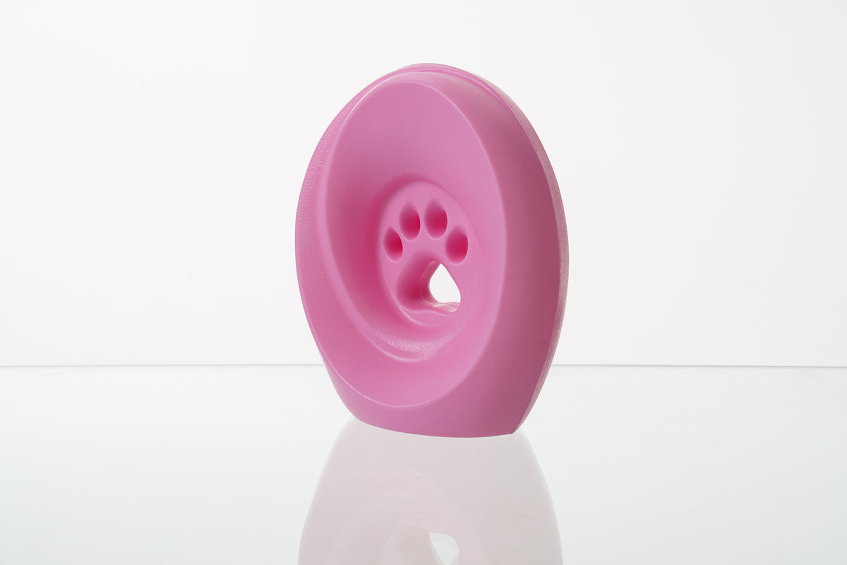 Einascherungsurnefur Asche Erinnerungsurnemit Pfotenabdruck Hundeurne Katzenurne Tiererinnerung Farbe Rosa