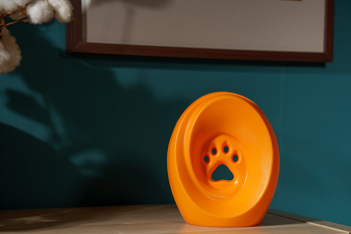 Einascherungsurnefur Asche Erinnerungsurnemit Pfotenabdruck Hundeurne Katzenurne Tiererinnerung