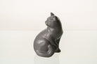 Tierurne Katze "Felix" - Grau Matt | Keramik Tierurne