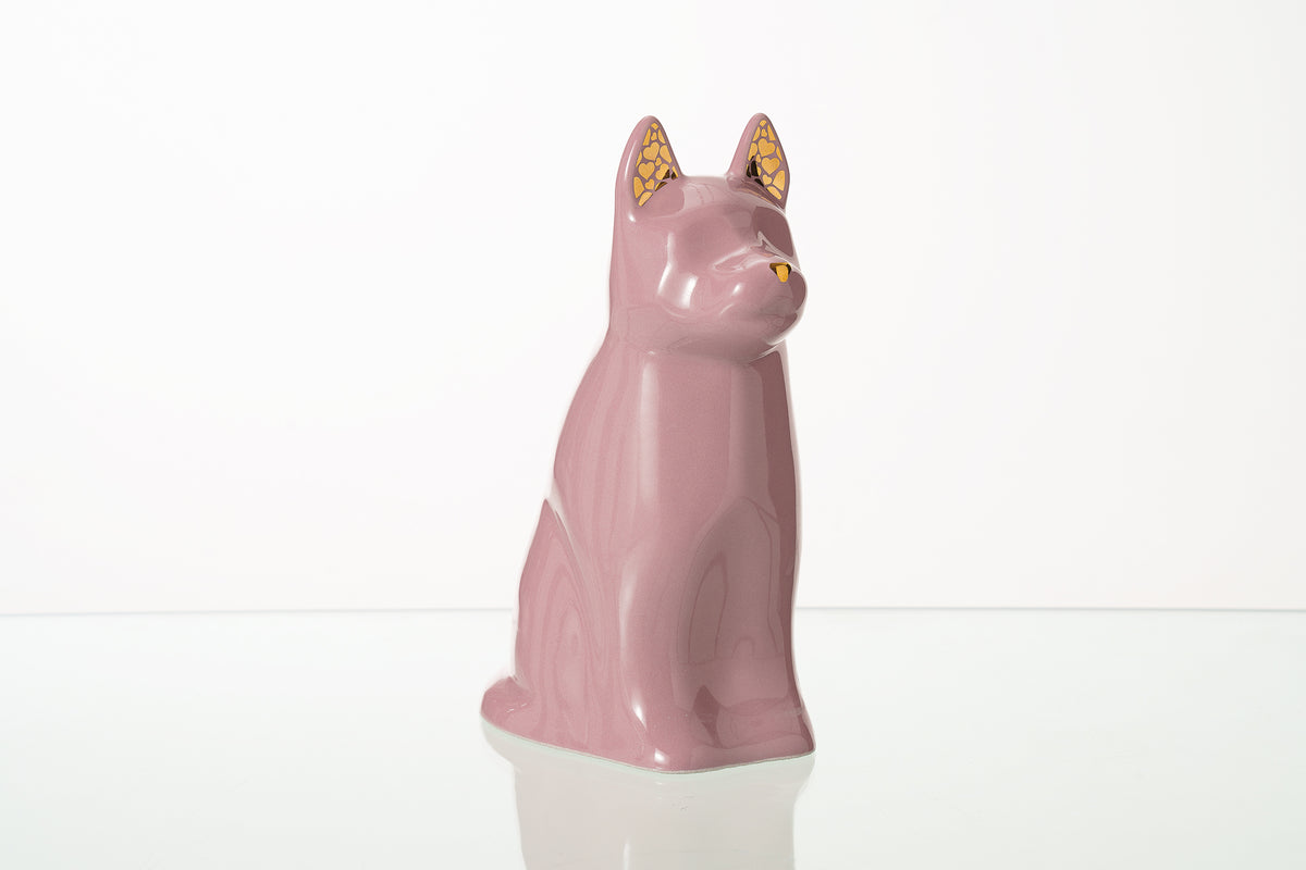 Hundeurne "Wauzi" - Rosa | Keramik Tierurne für Hund
