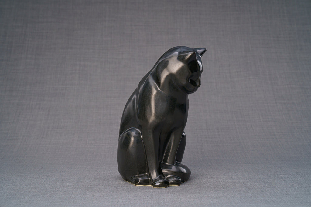 Haustierurne für Katze - Dunkel Matt | Keramik Tierurne
