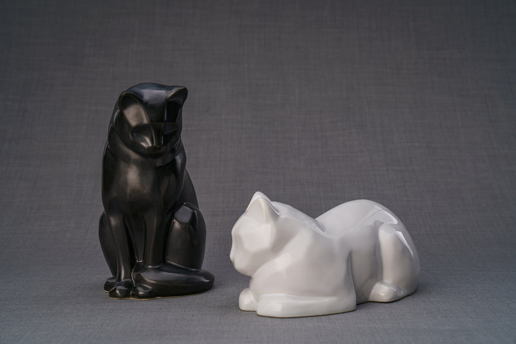 Haustierurne für Katze - Dunkel Matt | Keramik Tierurne
