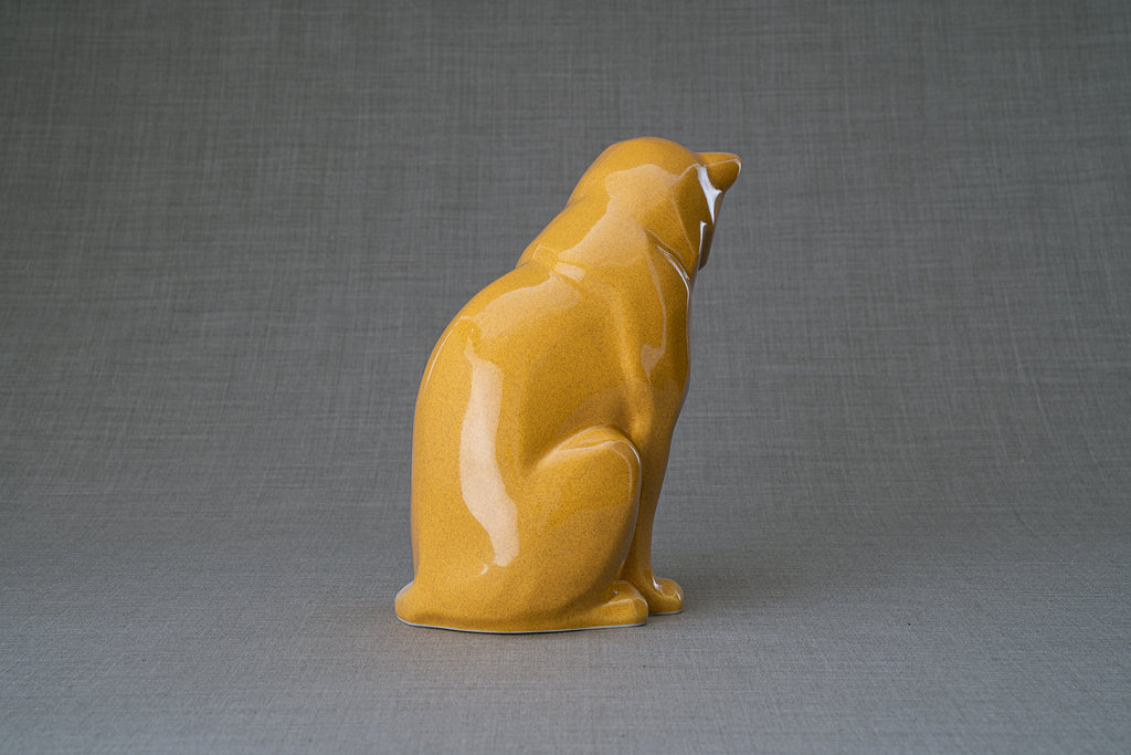 Haustierurne für Katze - Gelb | Keramik Tierurne