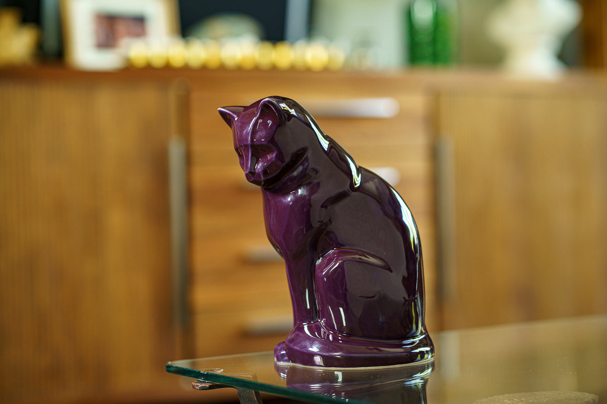 Haustierurne für Katze - Violett | Keramik Tierurne