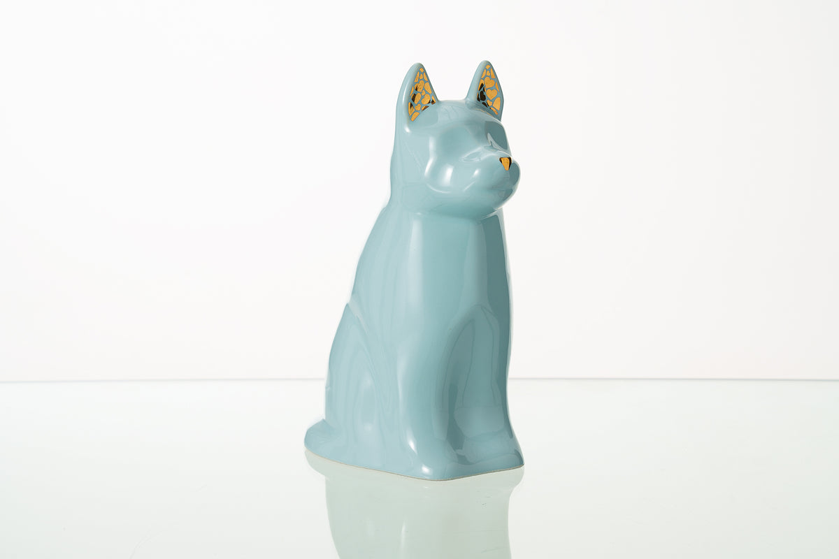 Hundeurne "Wauzi" - Baby Blau | Keramik Tierurne für Hund