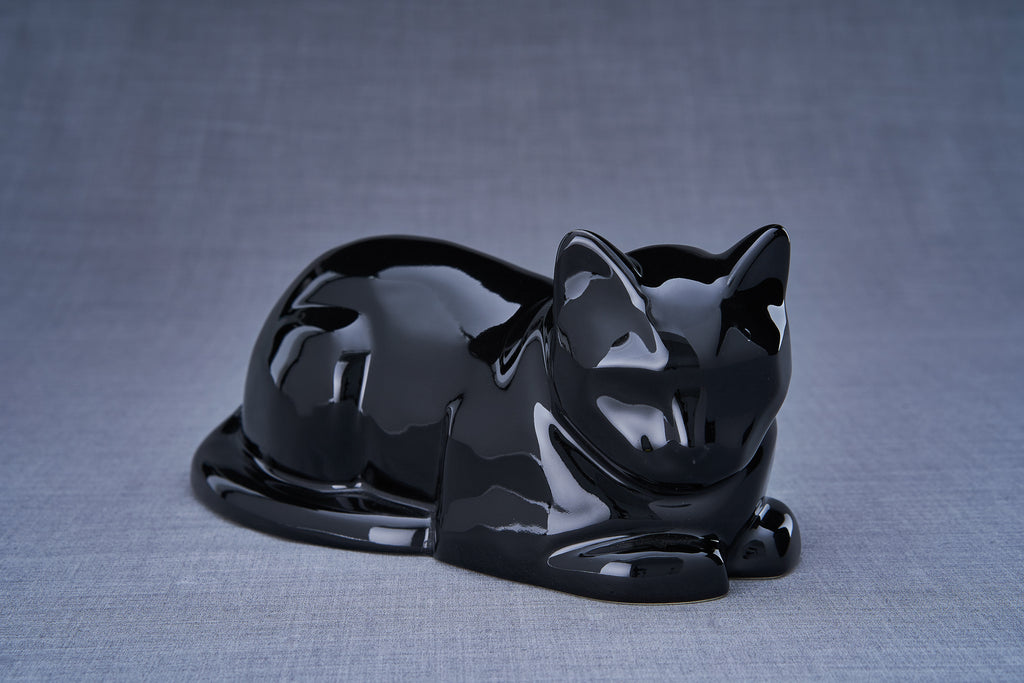 Katzenurne - Schwarz | Keramik Tierurne