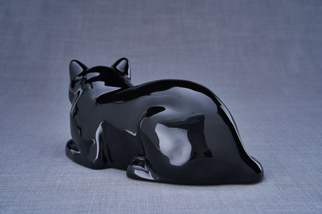 Katzenurne - Schwarz | Keramik Tierurne