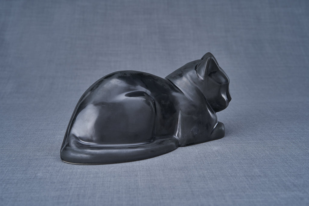 Katzenurne - Schwarz Matte | Keramik Tierurne