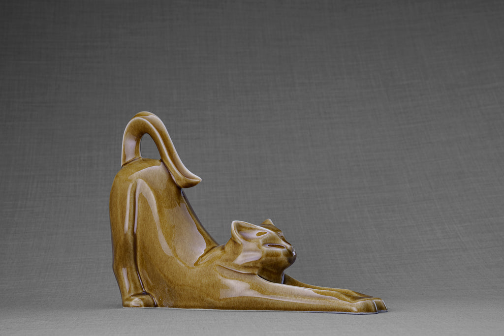 Katzenurne für Asche – Dunkler Sand | Keramik