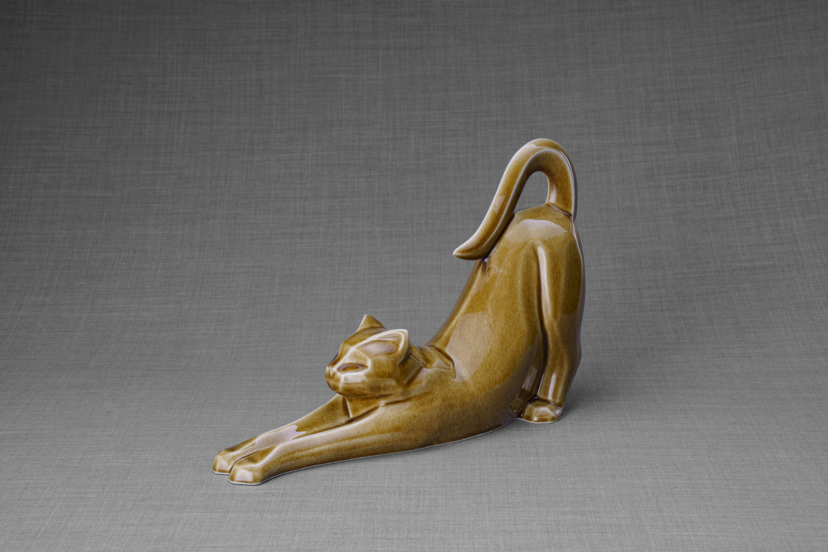Katzenurne für Asche – Dunkler Sand | Keramik
