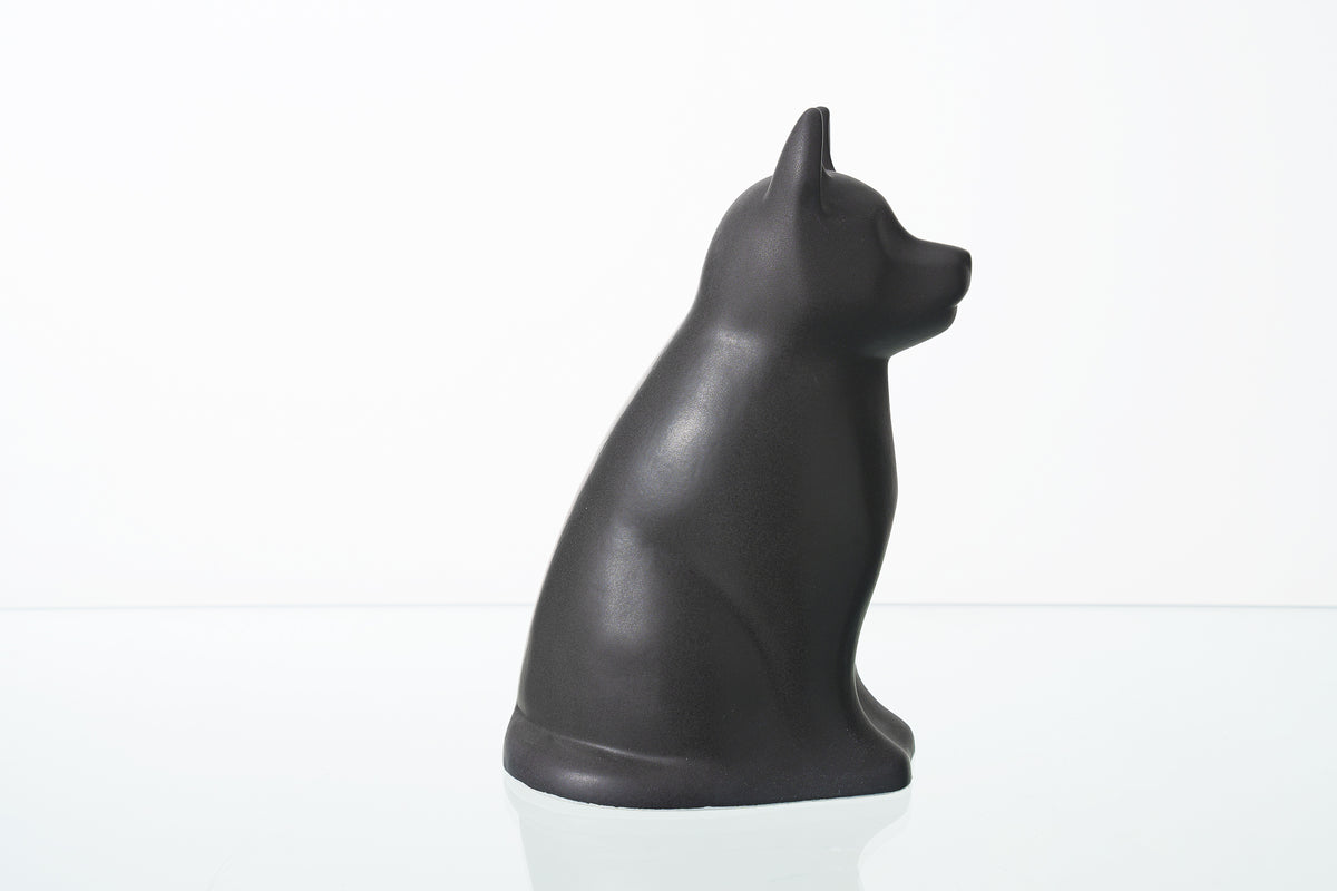 Hundeurne "Wauzi" - Mattgrau | Keramik Tierurne für Hund