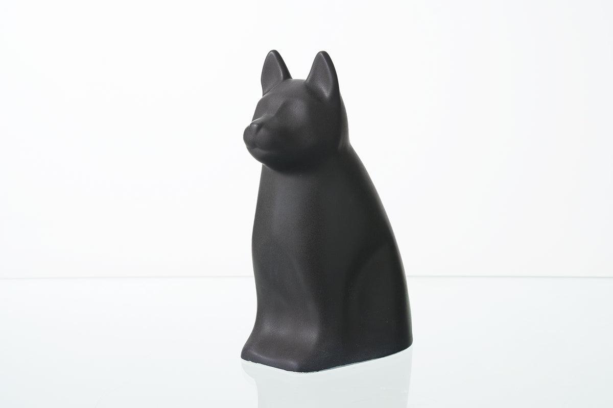 Hundeurne "Wauzi" - Mattgrau | Keramik Tierurne für Hund