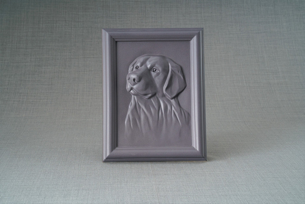 Labrador Haustierurne - Grau matt| Keramik | Handgemacht