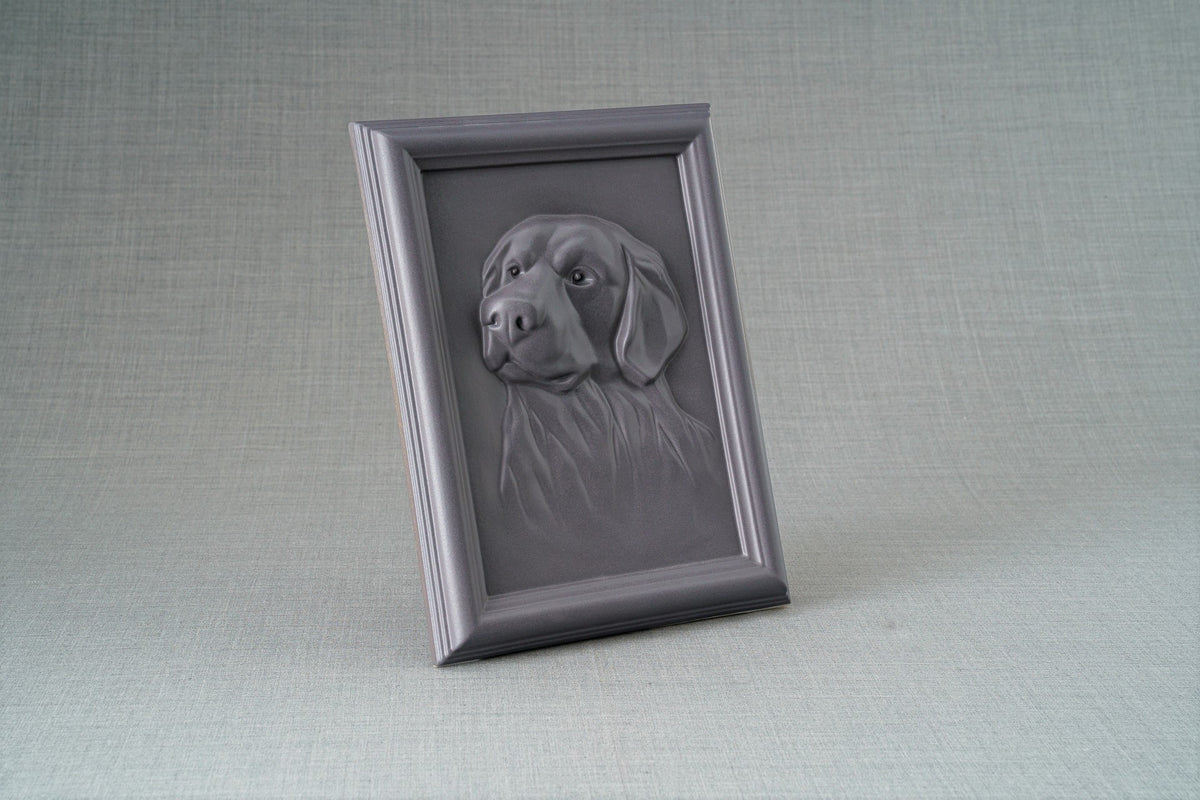 Labrador Haustierurne - Grau matt| Keramik | Handgemacht