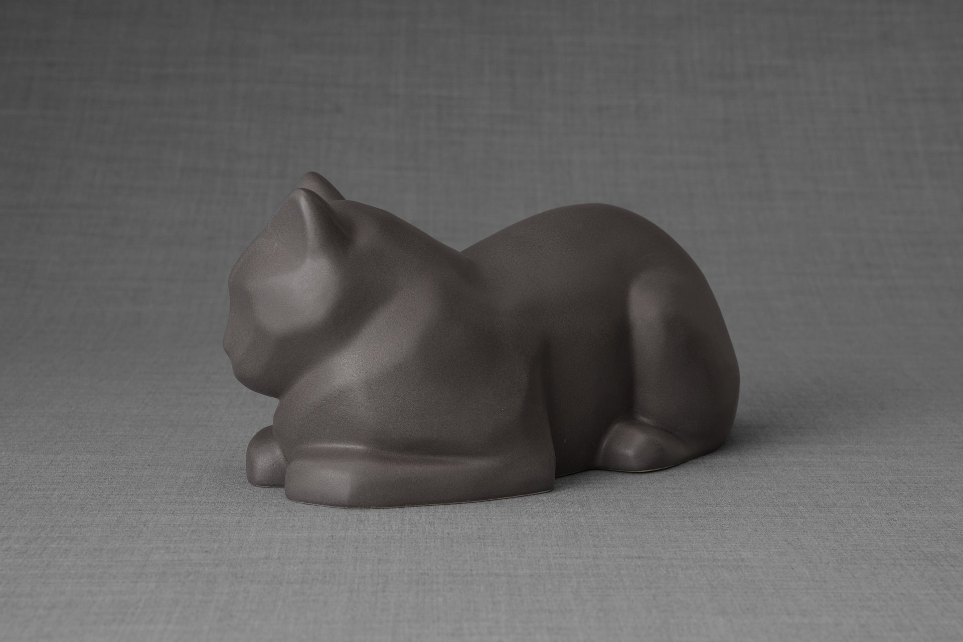 Katzenurne - Grau Matt | Keramik Tierurne 